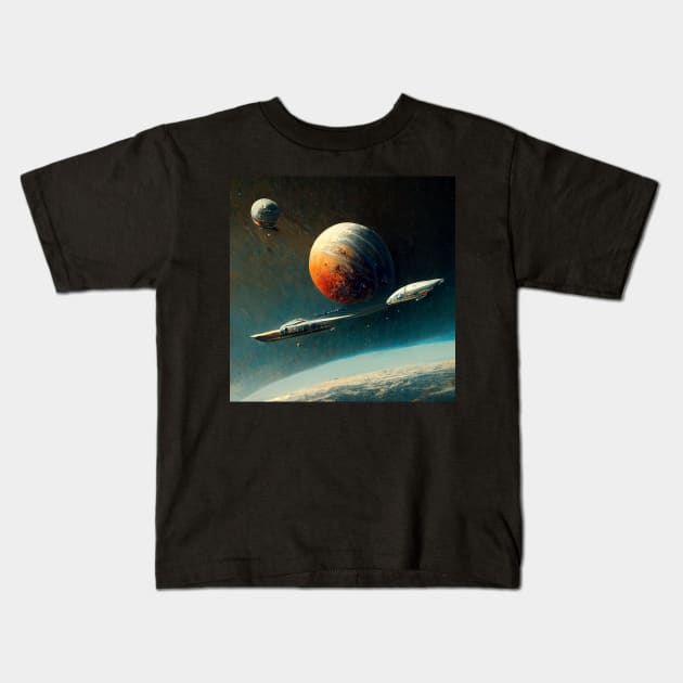 Space journey Kids T-Shirt by SJG-digital